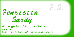henrietta sardy business card